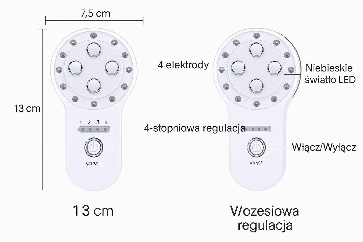 Bezprzewodowy masażer do twarzy - Glowsy